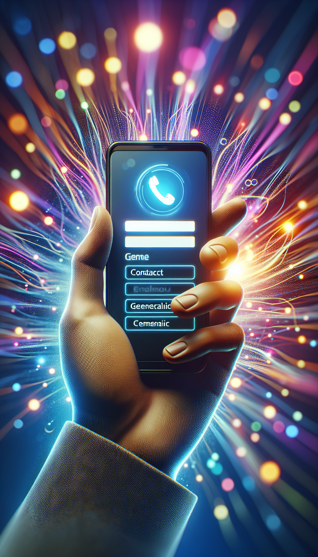 Formulario de contacto de bplay abierto en dispositivo móvil