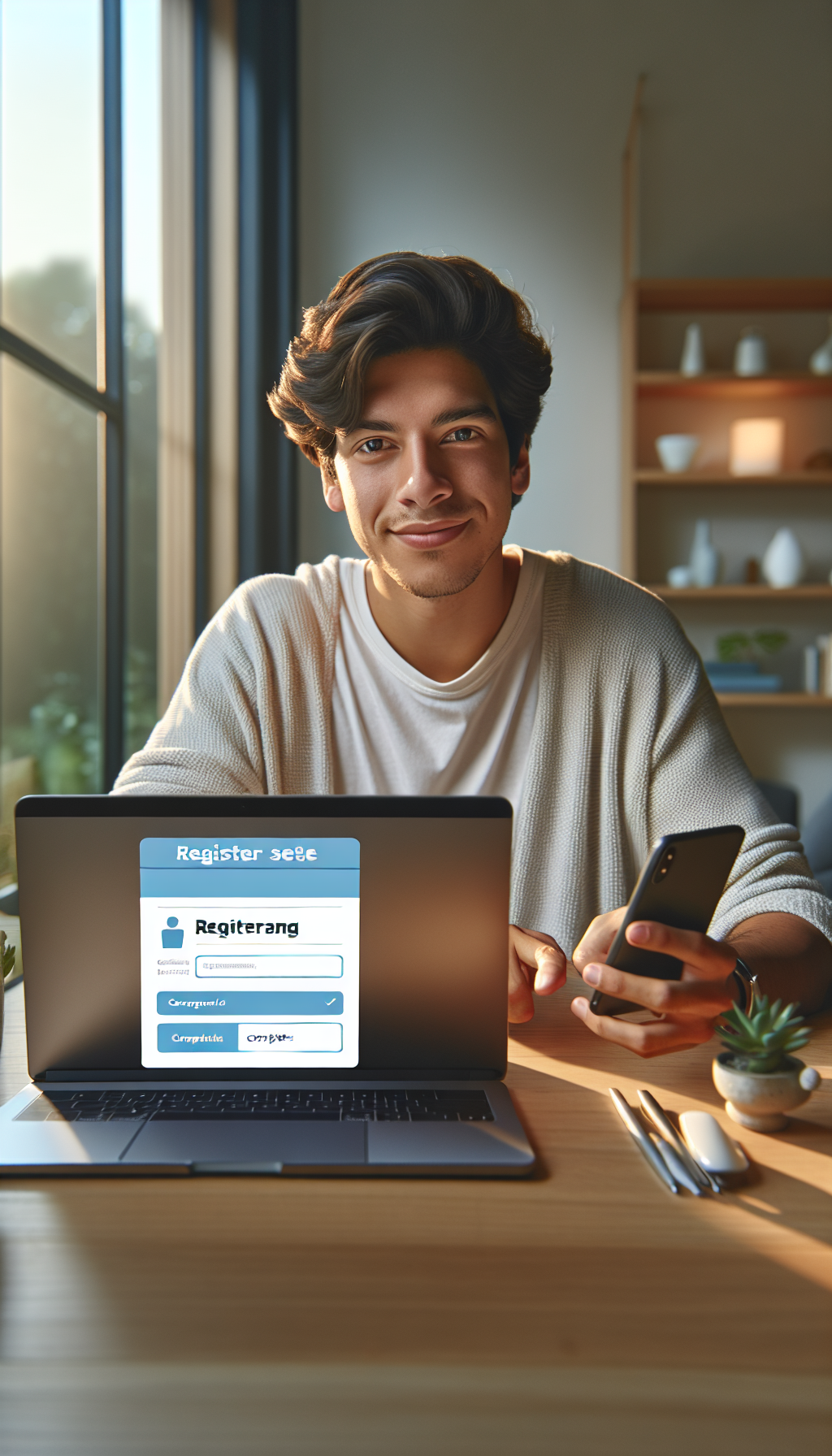 Usuario registrándose fácilmente en BPLAY Córdoba desde un dispositivo digital