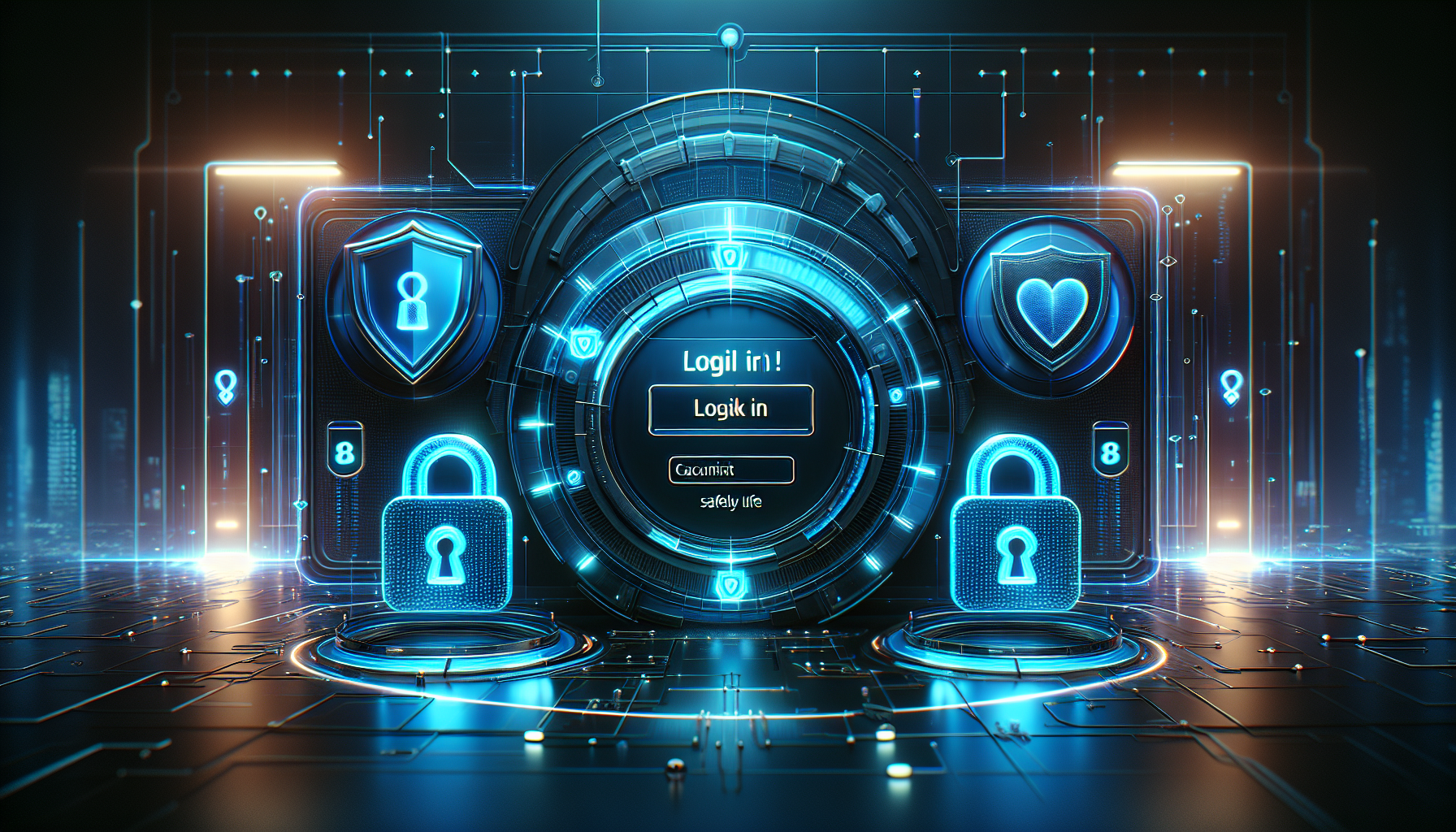 Ilustración de seguridad en el login de un casino online Bplay