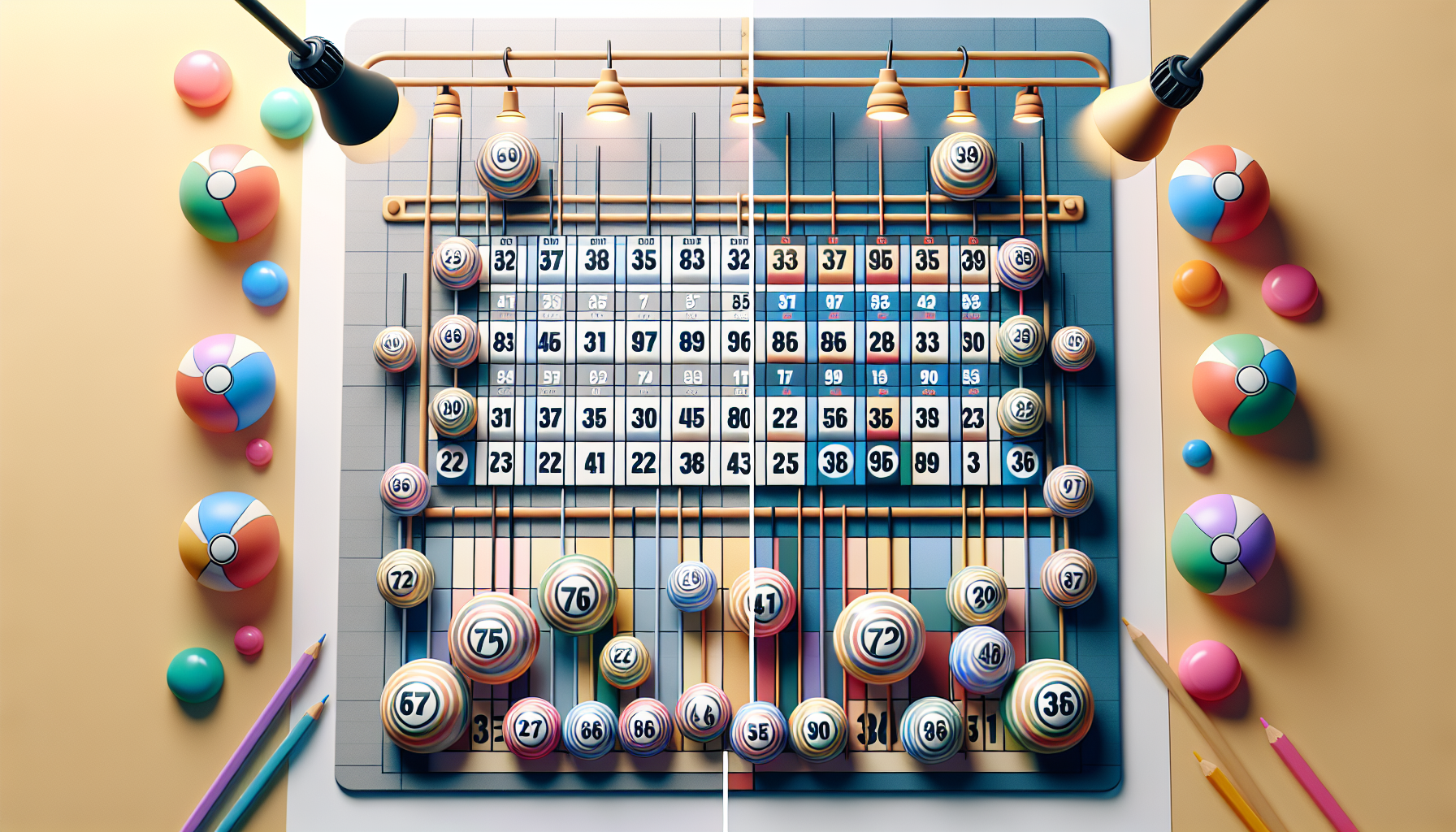 Comparativa visual de cartones y dinámica entre bingo 75 y bingo 90 en Bplay